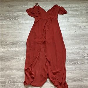 Red Slit Dress